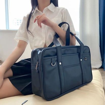 Women’s PU Nylon Preppy Style School Shoulder Bag