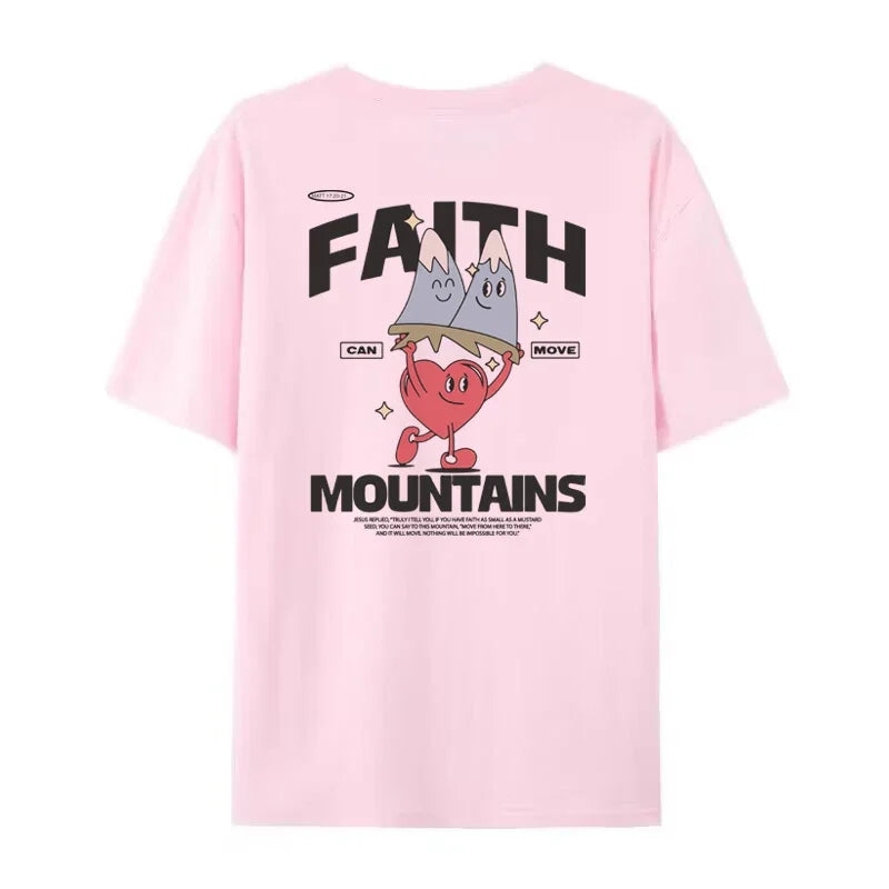 Retro Cartoon Bible Verse Funny T-Shirts Women Cute Christian Inspirational Tee Shirt Jesus Faith Streetwear Tops Unisex Clothes