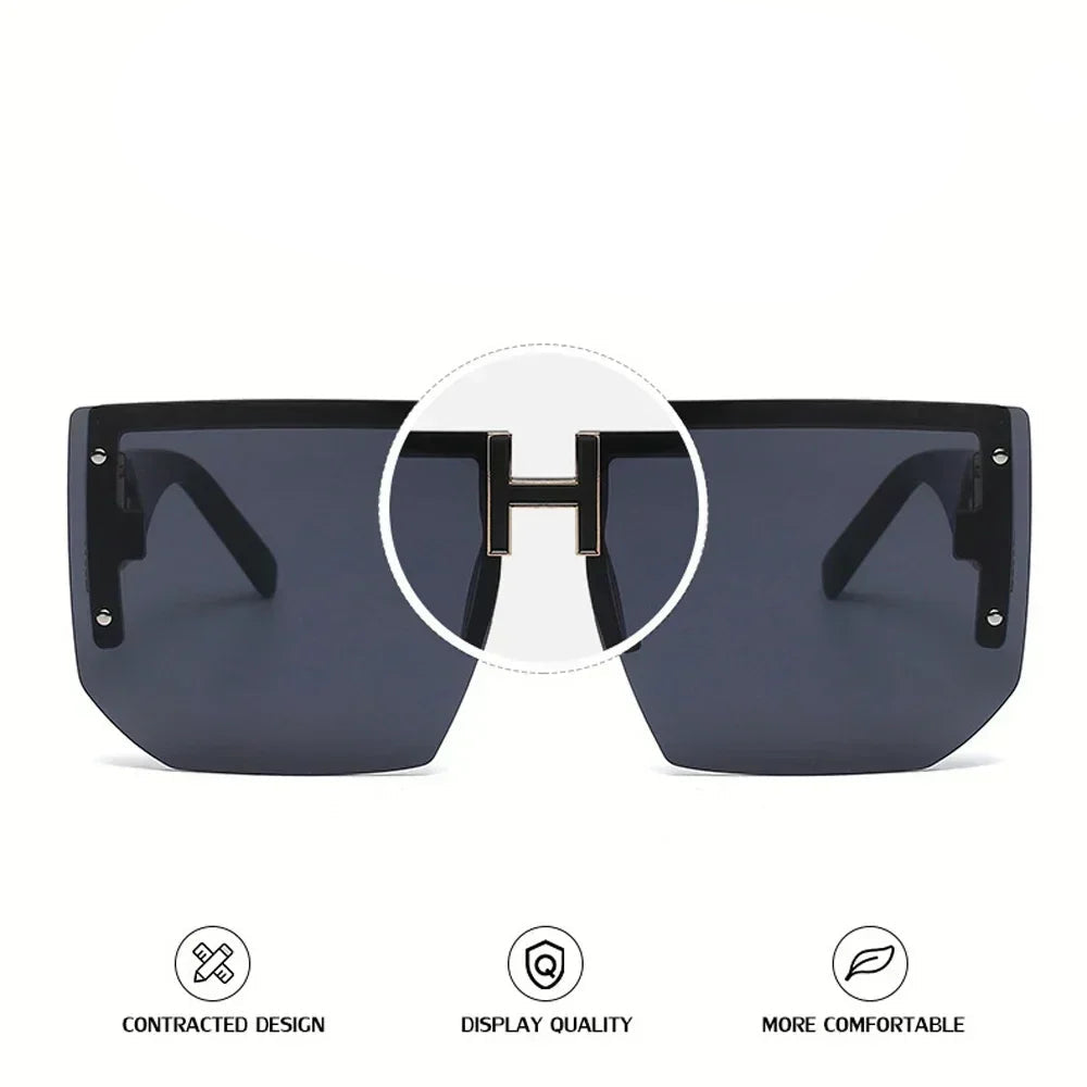 Rimless Square Sunglasses for Women