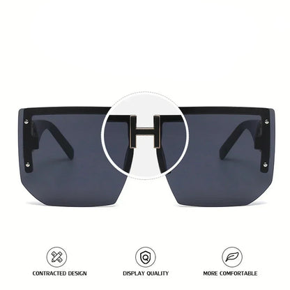 Rimless Square Sunglasses for Women
