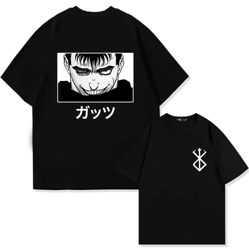 Berserk Anime Guts Graphic T-Shirt | Dark Fantasy Manga Tee