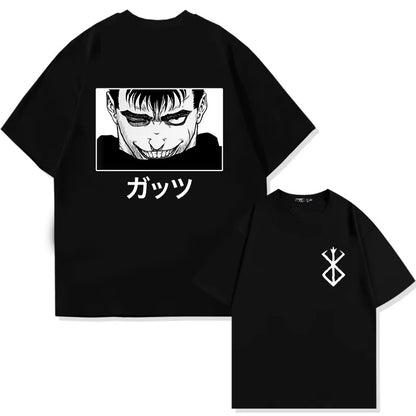 Berserk Anime Guts Graphic T-Shirt | Dark Fantasy Manga Tee