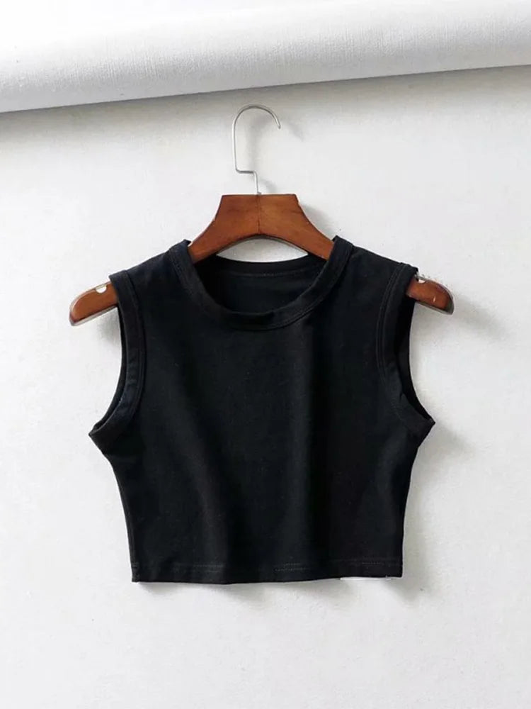Summer Vintage White Crop Tops for Women
