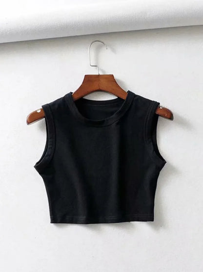 Summer Vintage White Crop Tops for Women