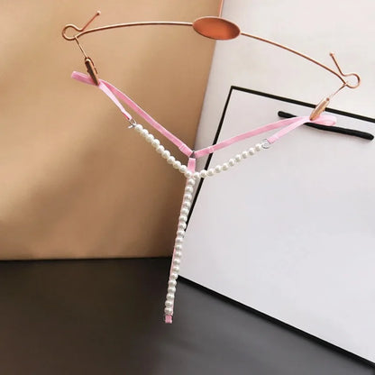 Pearl Beaded Low - Waist Crotchless G-String