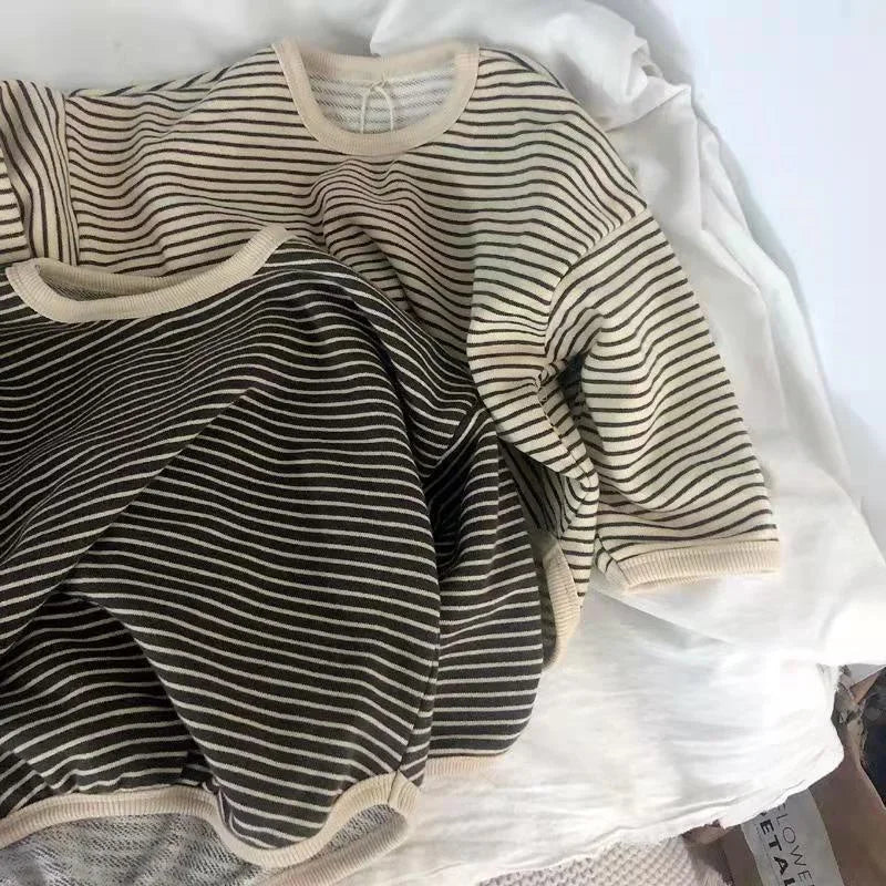 Kids Striped Long Sleeve T-Shirt – Cotton Casual Top
