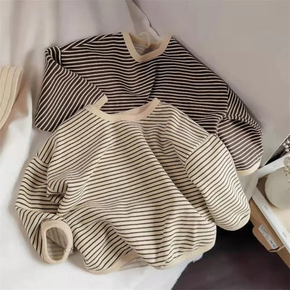 Kids Striped Long Sleeve T-Shirt – Cotton Casual Top
