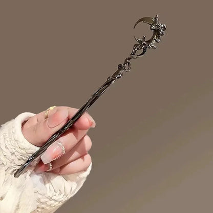 Romantic Moonstone Star &amp; Moon Hair Stick