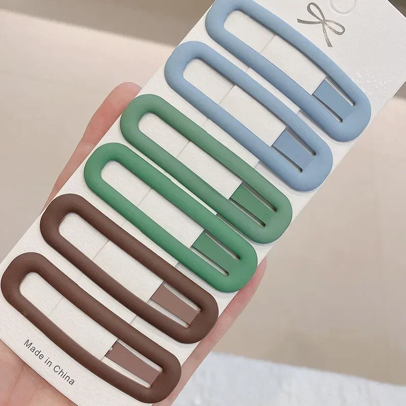 6-Piece Morandi Color BB Hair Clips for Women &amp; Girls