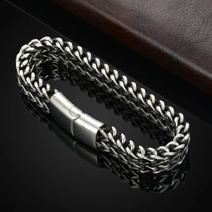 Stainless Steel Braided Fish Scale Bracelet
