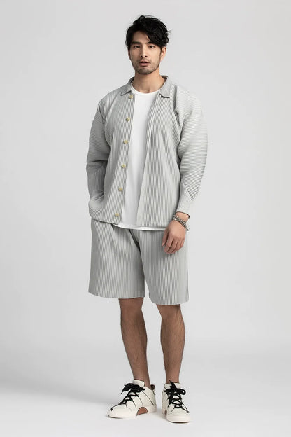 Miyake Pleated Shorts For Men Clothing Loose Casual Shorts Summer Clothes For Men Gym Sport Shorts Men Drawstring Pants