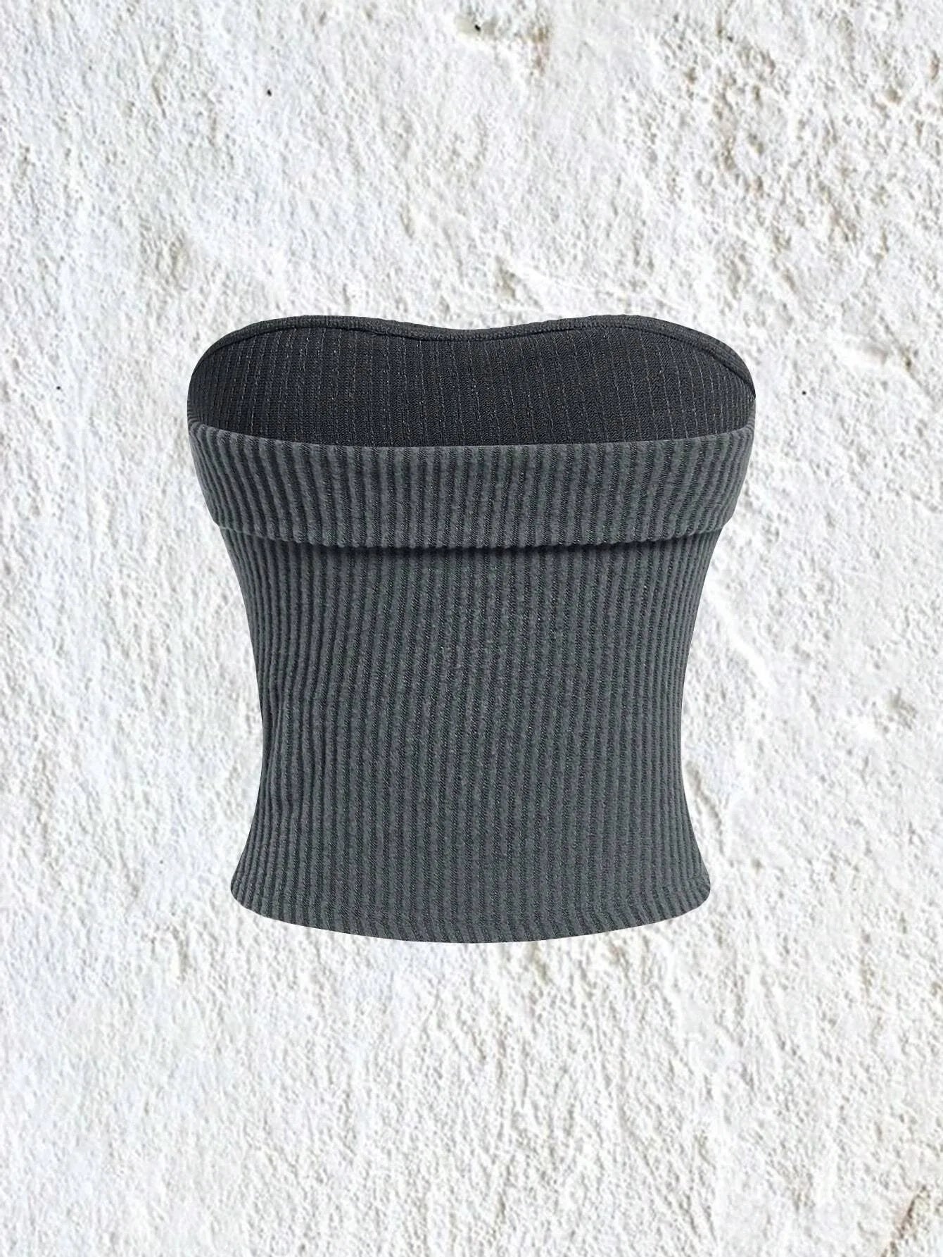 Women Rib-knit Tube Top