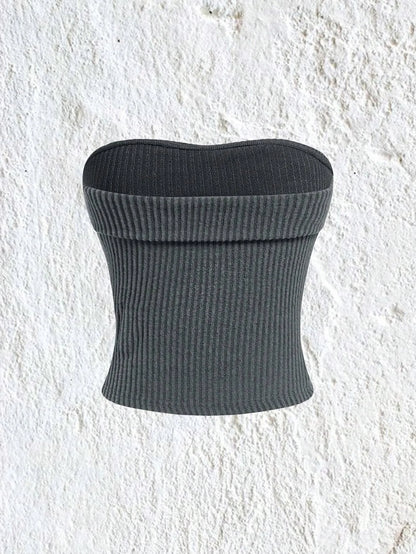 Women Rib-knit Tube Top