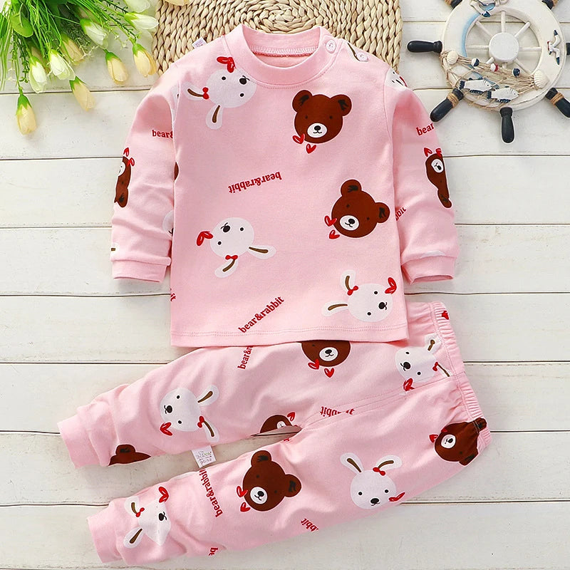 Kids Cartoon Cotton Clothing Set
