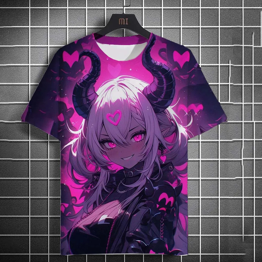 Cartoon Sexy Girl 3D Print Oversized T-Shirt