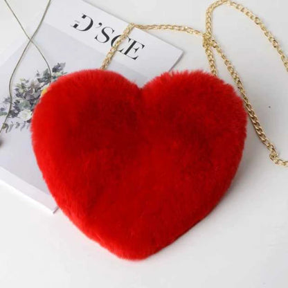 Plush Heart-Shaped Crossbody Bag – Valentine’s Edition