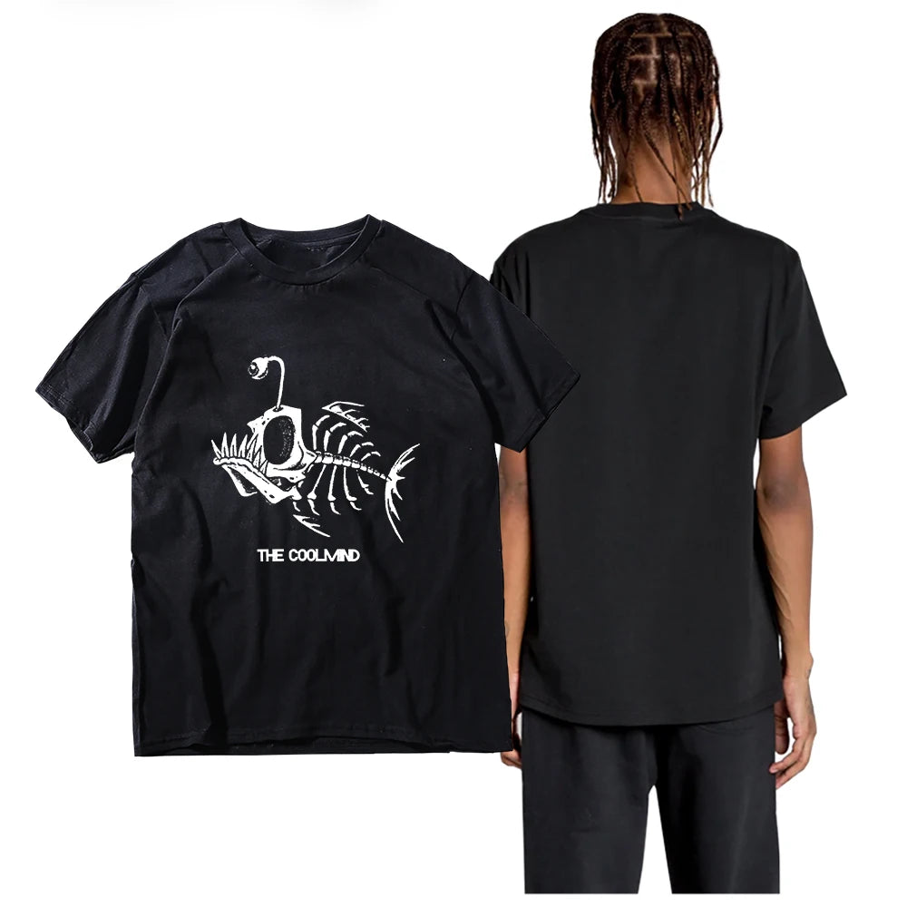Bonefish Skull Deep Sea Fish Skeleton T-Shirt | Funny Fisherman Oversized Tee