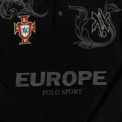 Y2k Polo Shirt Casual Loose Pattern Embroidery Long Sleeve T Shirts Street Sweatshirt Mens Baseball Clothing Lapel Golf Jersey