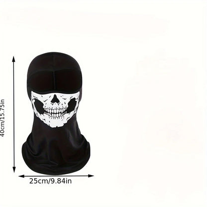 Motorcycle Skull Print Full Face Balaclava