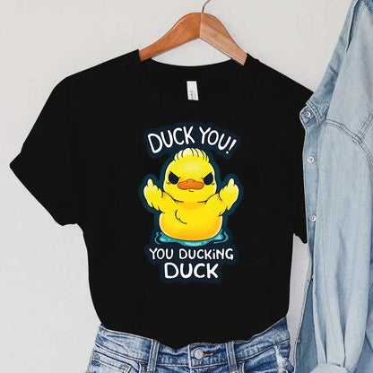 DUCK YOU! Cartoon Graphic Women&