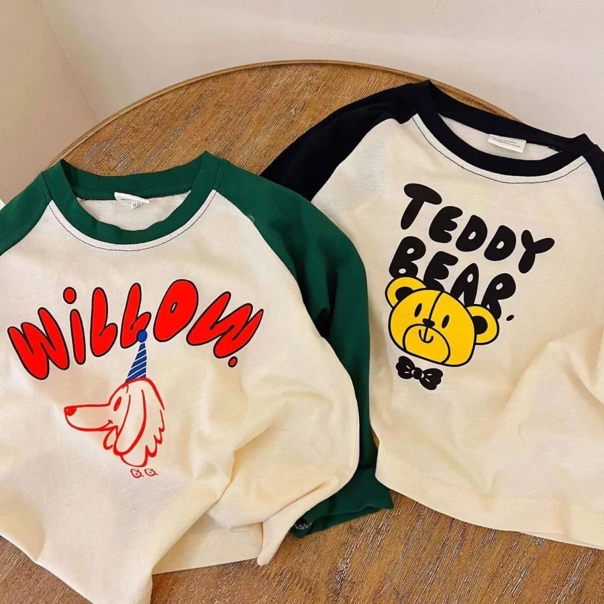 Cartoon Spliced Long Sleeve T-Shirt