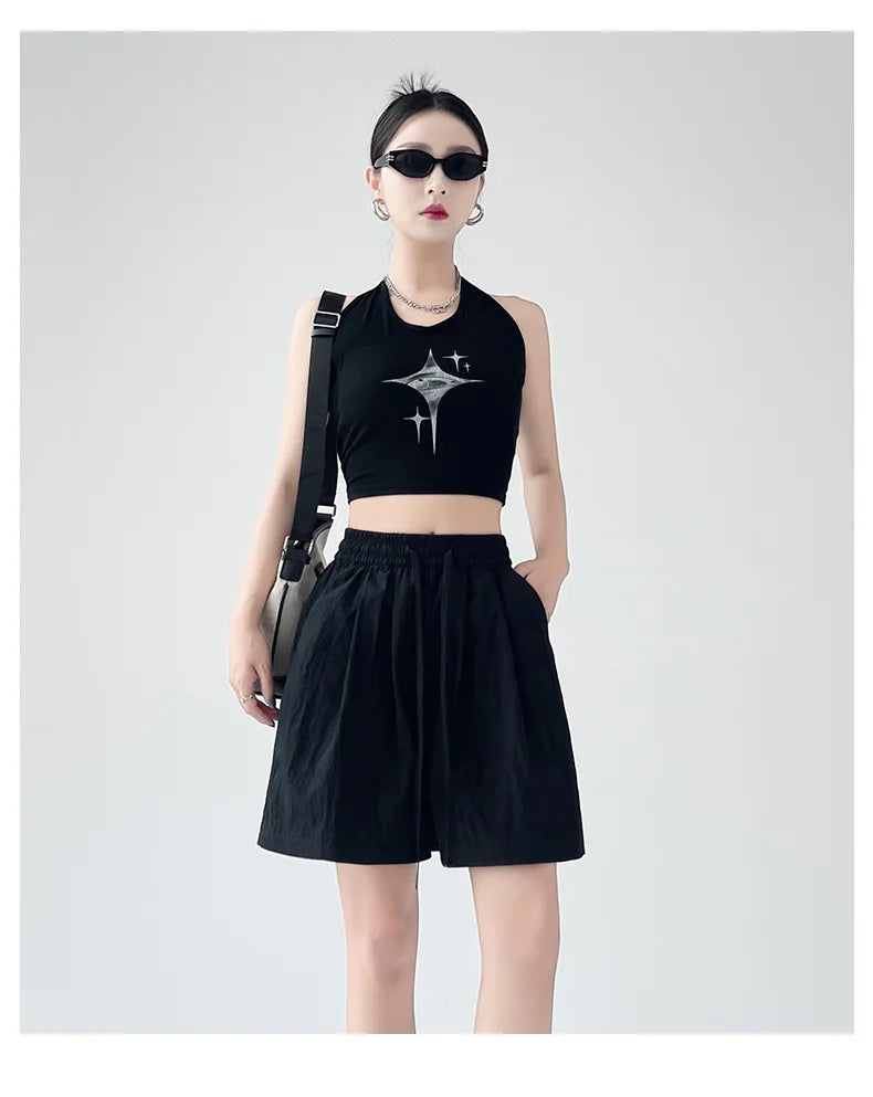 Women’s Summer Casual High-Waist Shorts | Soft Loose Beach Shorts with Pockets