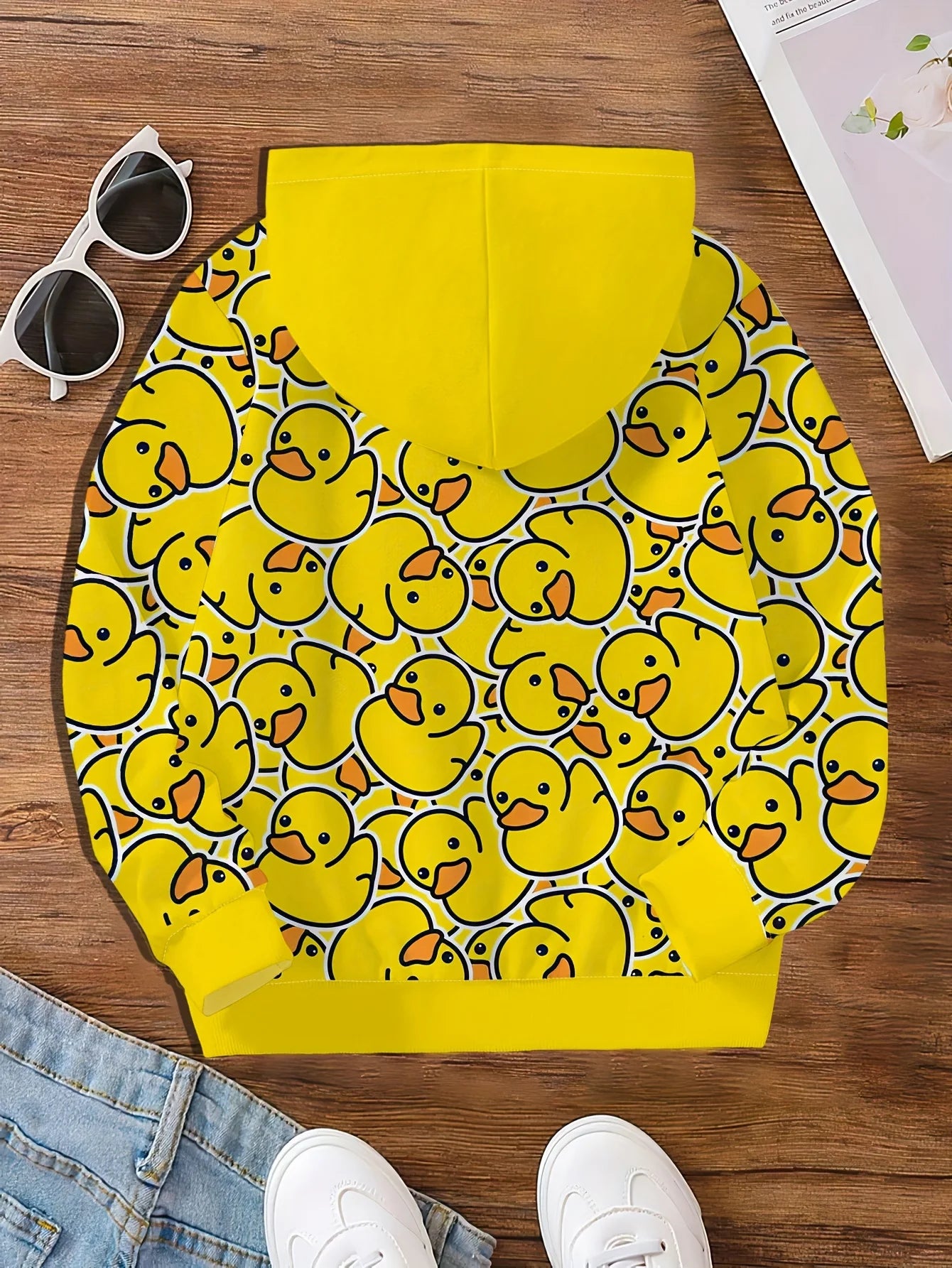 Little Yellow Duck 3D Print Zipper Hoodie | Men&