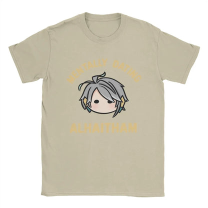Men’s Genshin Impact T-Shirt | “Mentally Dating Alhaitham” Chibi Print