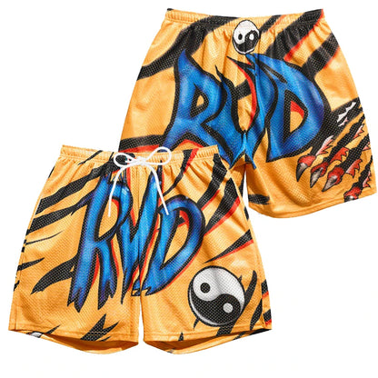 2025 Summer New Retro Tiger Bone Pulling Rope Wrestling Shorts For Leisure Vacation Beach Daily Life Adult Swimming Beach Shorts