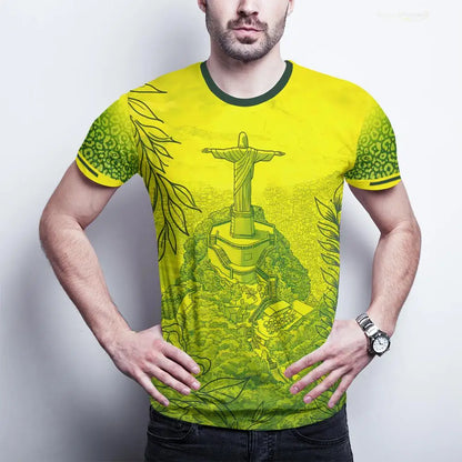New Brazil Themed T-shirt Men&