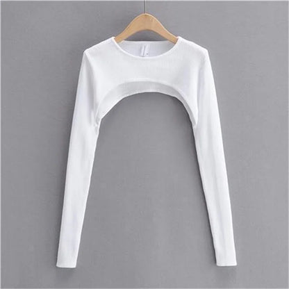 Sexy Elegant Super-Short Long Sleeve Crop Top