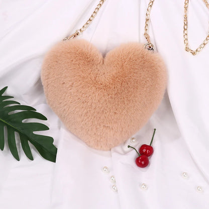 Plush Heart-Shaped Crossbody Bag – Valentine’s Edition