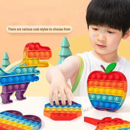 Rainbow Pop Push Bubble Fidget Toy