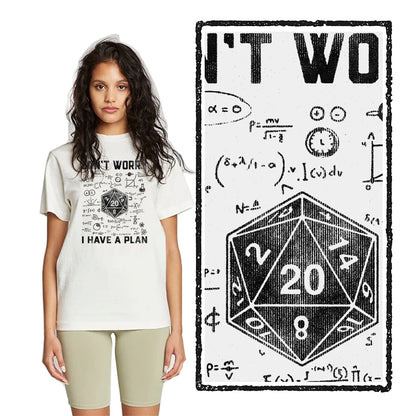 Dungeon Dragon “I Have a Plan” D20 Graphic T-Shirt | RPG Streetwear Tee