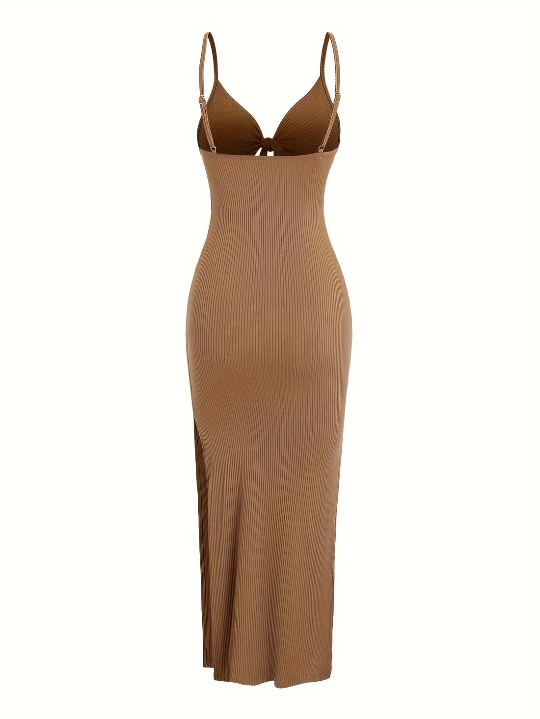 Europe and America Knit Backless Suspender Dress