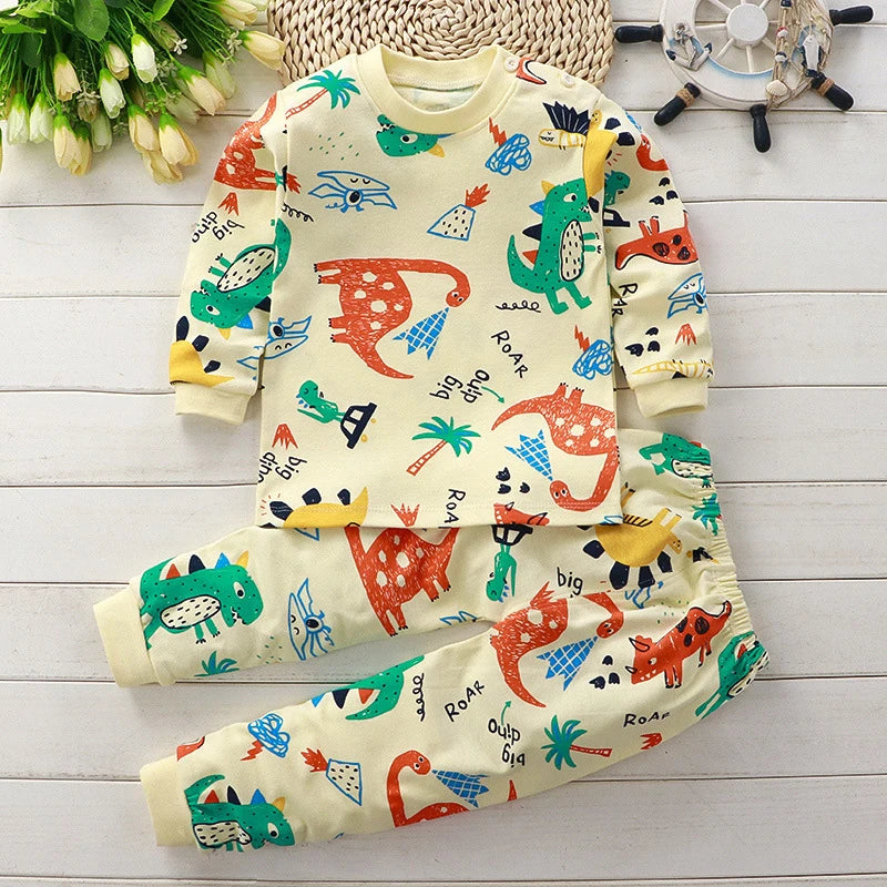 Kids Cartoon Cotton Clothing Set