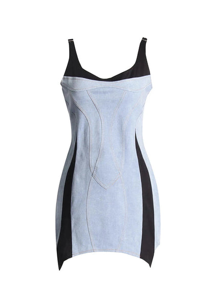 TWOTWINSTYLE Hit Color Slimming Sexy Dress