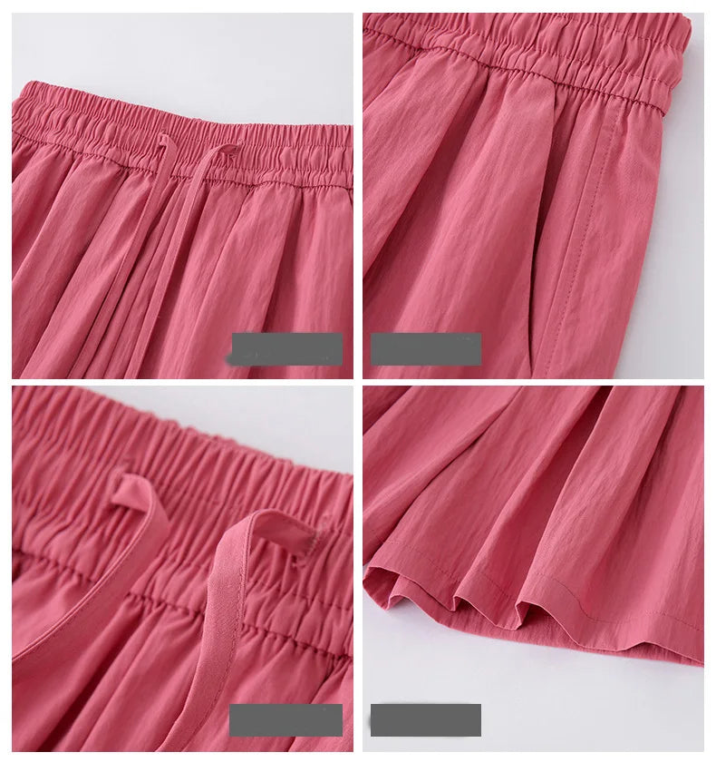 Women’s Summer Casual High-Waist Shorts | Soft Loose Beach Shorts with Pockets