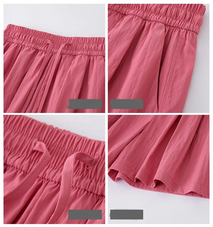 Women’s Summer Casual High-Waist Shorts | Soft Loose Beach Shorts with Pockets