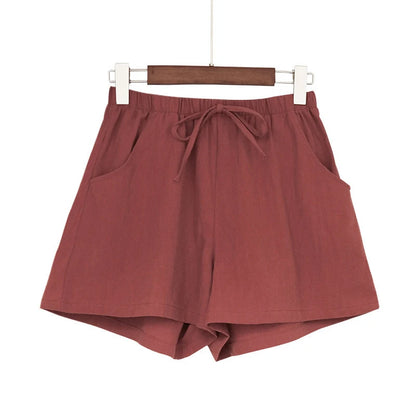 Women’s Summer Cotton Linen High-Waist Shorts | Casual Sports &amp; Fashion Shorts