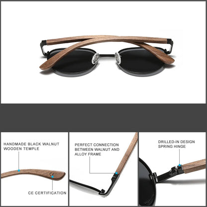 KINGSEVEN Polarized Wooden Sunglasses for Men