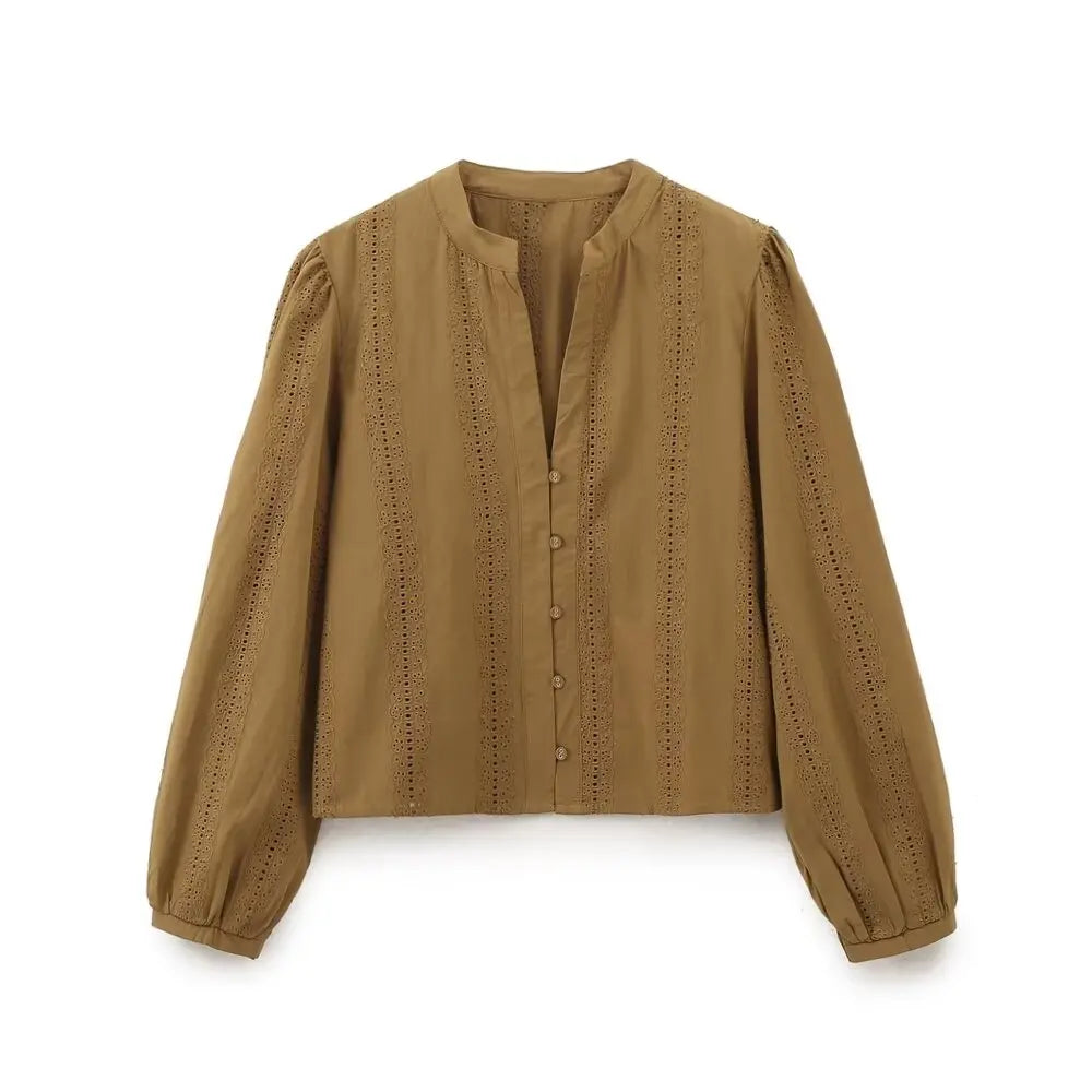 Women’s Y2K Harajuku Long Sleeve V-Neck Shirt