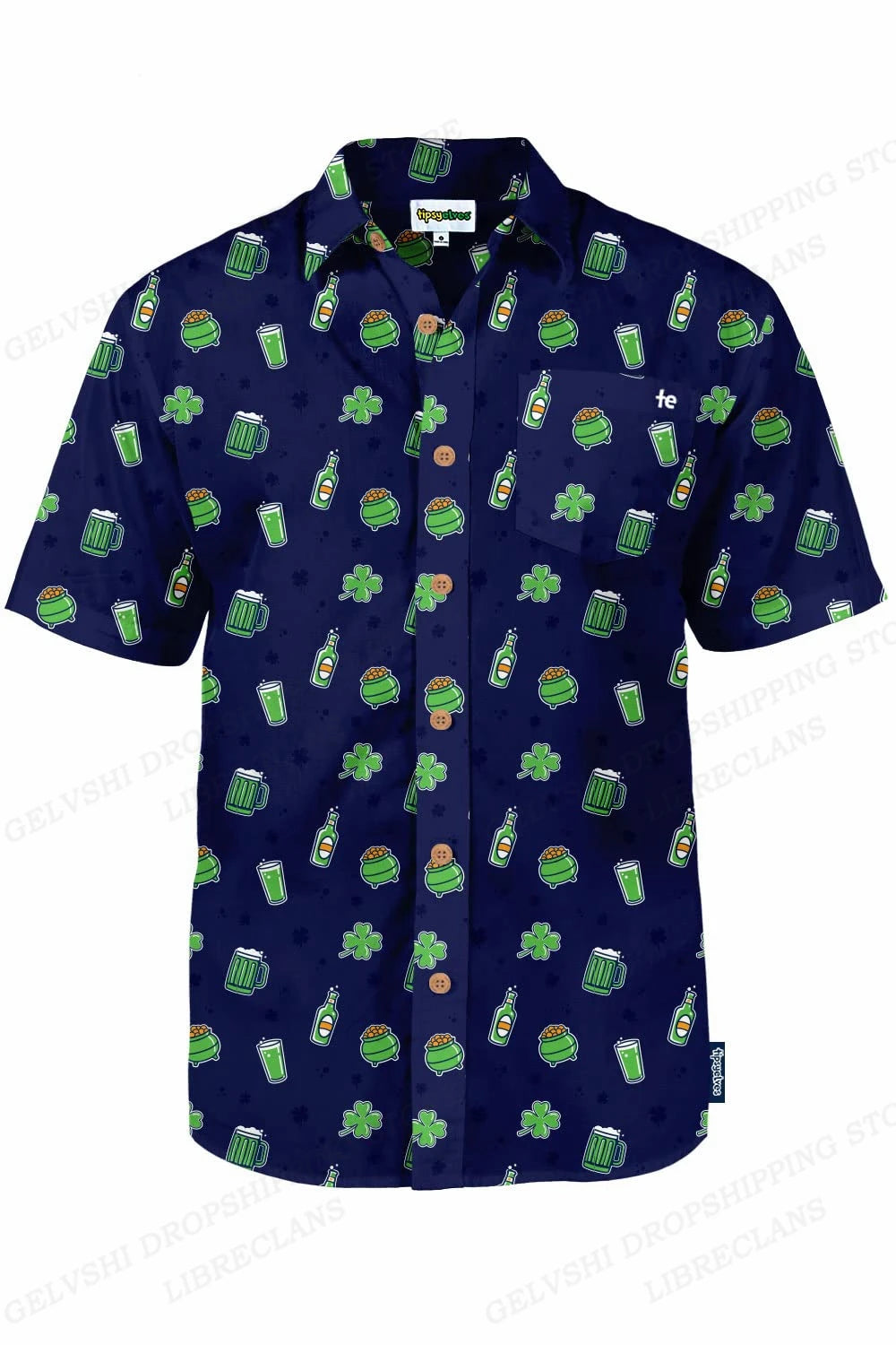 Duck 3D Print Casual Lapel Shirt | Unisex Beach Vacation Short Sleeve Blouse