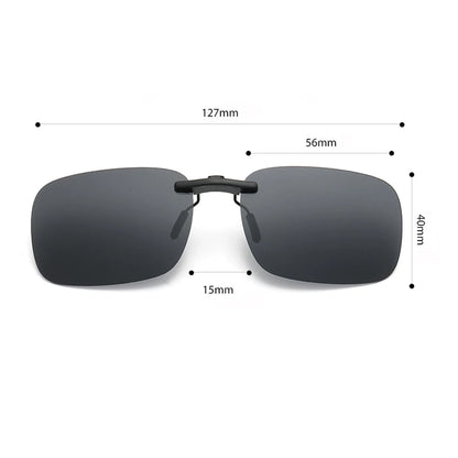 Polarized Rimless Clip-On Sunglasses – Anti-Glare UV400 Eyewear for Men &amp; Women
