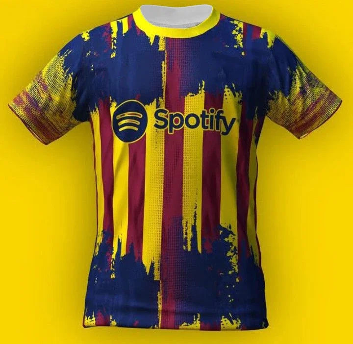 Barcelona Concept Football Jersey | Breathable Quick-Dry Oversized T-Shirt for Men