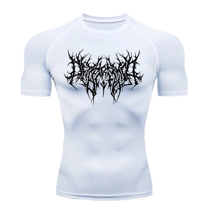 2024 Thorns Print Gym Tight T-Shirt Men&