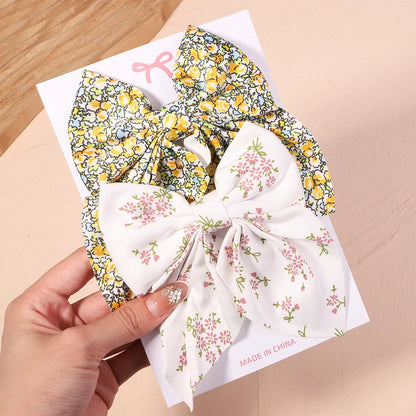 2-Piece Bowknot Hair Clip Set for Women &amp; Girls