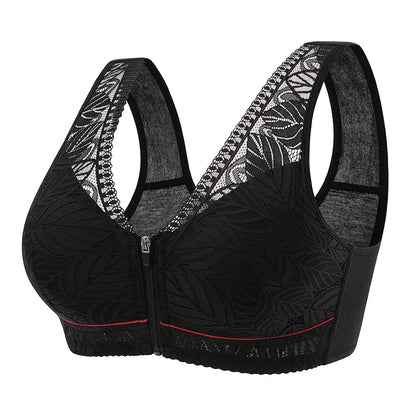 Women’s Sports Yoga Bras | Front Zipper, Cotton Cups, Breathable Support