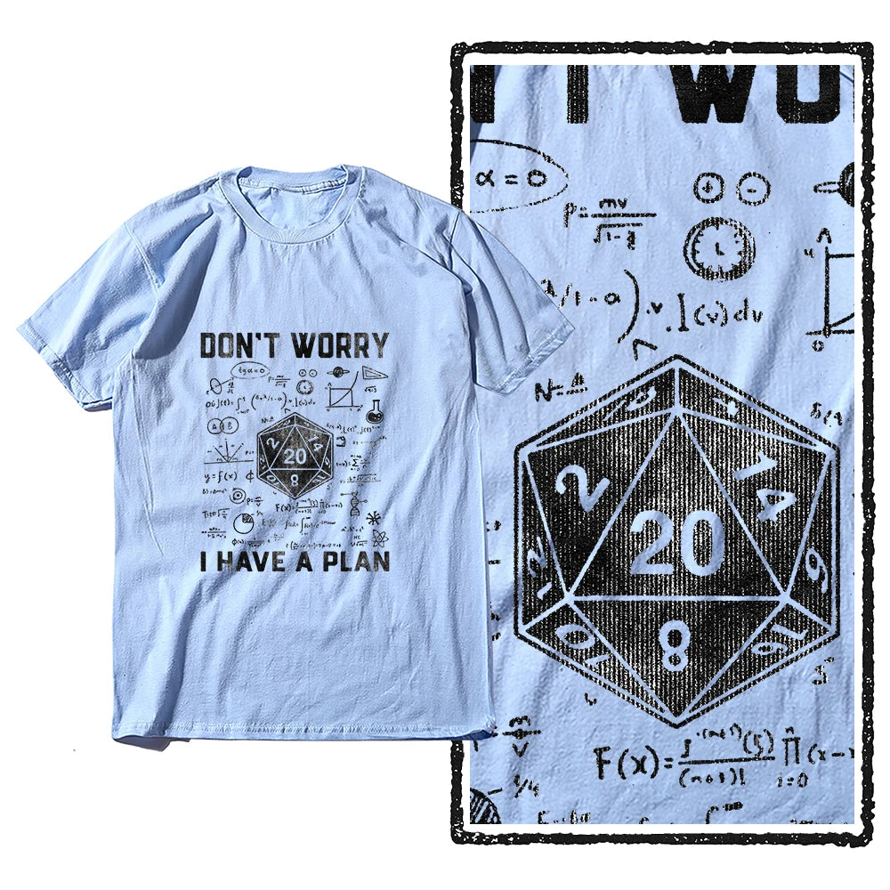 Dungeon Dragon “I Have a Plan” D20 Graphic T-Shirt | RPG Streetwear Tee