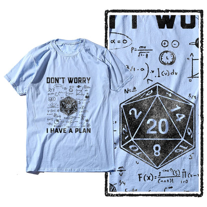 Dungeon Dragon “I Have a Plan” D20 Graphic T-Shirt | RPG Streetwear Tee